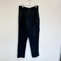 Marnie WEST ハイウエストパンツ タック入り 黒 きれいめ カジュアル