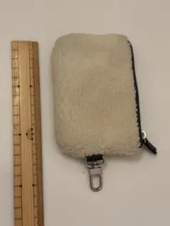 フェイクファーポーチキーホルダー