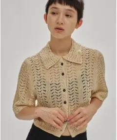新品　TODAYFUL lace knit shirts ベージュのサムネイル