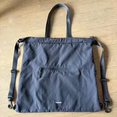 topologie キルティングトートバッグ ブラック×ブルー - メルカリ