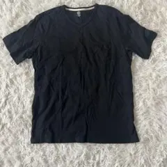 Brown Bag Liquor 黒VネックTシャツ XLサイズ 綿100%