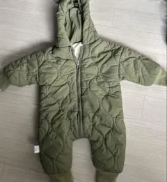 ✨80cmベビー ✨クマ耳フード付きキルティングアウター