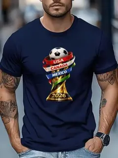 2026 北中南米サッカーワールドカップ記念デザイン Tシャツ 2枚☆ 新品