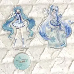 初音ミク　アクリルスタンド　ローソン　雪ミク　セット