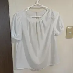 超美品　ナチュラルビューティー　ブラウス　半袖　S 白　ホワイトのサムネイル