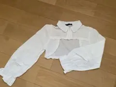 DAZY ホワイト フリル付きシャツ Sサイズ