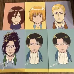 ポストカード 6種セット 進撃の巨人 WIT STUDIO 購入特典 リヴァイ