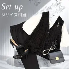 【Mサイズ相当】ママスーツ　フォーマル　セレモニースーツ　パンツスーツ　入園式