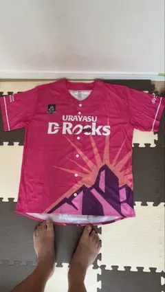 URAYASU D-Rocks ラグビーシャツ ピンク