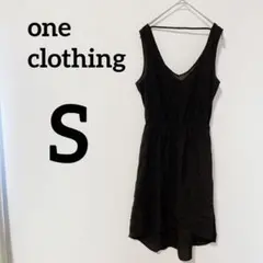 one clothing 黒 キャミワンピース 【S】ミニスカート　ノースリーブ