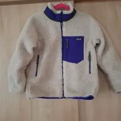 Patagonia フリースジャケット クリーム/パープル LX - メルカリ