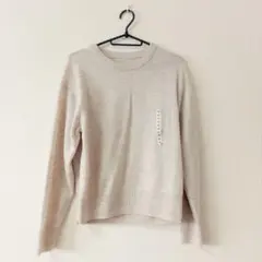 無印良品 洗えるウールミドルゲージ クルーネックセーター Mサイズ オートミール