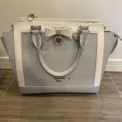 Samantha Vega リボンパスケース付きバッグ パステルブルー