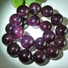 高品質■透明感■全珠スター入り■天然石ロードライトガーネット約9.9mmブレス