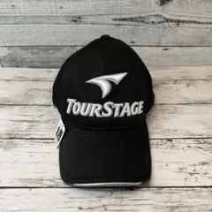 【488】新品TourStage ゴルフ黒 キャップ ブリヂストン　L