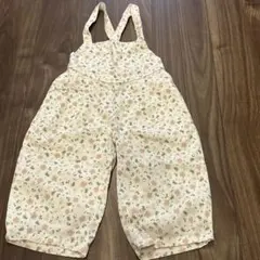 新品　aladin kids 花柄 サロペット ロンパース Sのサムネイル
