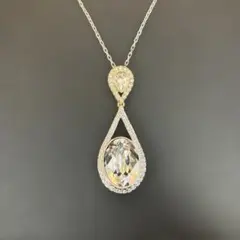 SWAROVSKI Swinging ドロップ型 ネックレス クリスタル - メルカリ