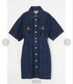 MOUSSY SHORT SLEEVE DENIM MINI DRESS新品