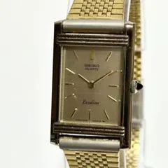 SEIKO Exceline ゴールド スクエア レディース 時計 新品電池