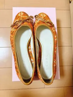 REGAL フラットシューズ 23.5cm オレンジ