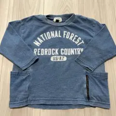 F.O.KIDS デニム風Tシャツ　インディゴ　長袖　90のサムネイル