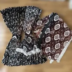 LIZLISA はしごリボンギンガムティアードスカパン黒 - メルカリ