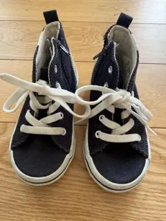 コーデュロイ ハイカットスニーカー ネイビー