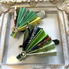 髪飾り　扇子　ハンドメイド