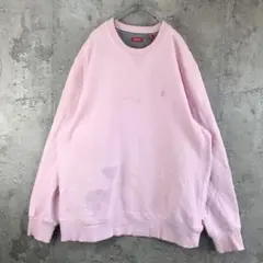 Y2812古着　トレーナー　スウェット　ワンポイント　ピンク　90s Y2K