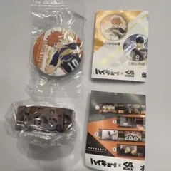 ハイキュー‼︎くら寿司　マスキングテープ　缶バッジ　日向翔陽