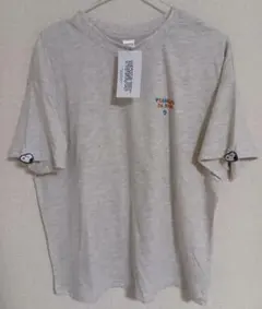 スヌーピー　Tシャツ　半袖　レディースL　袖アップリケ　O