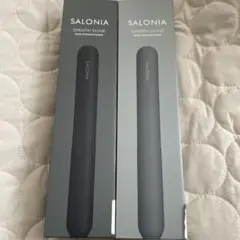 【新品未使用】サロニア スムースシャイン ストレート アイロン グレー＆ブラック