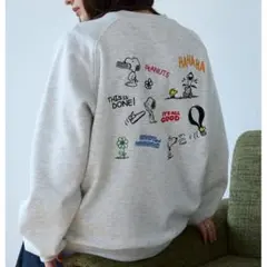 【PEANUTS SNOOPY】ピーナッツ スヌーピー オーバーサイズスウェット
