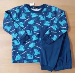 ポケモン　パジャマ　上下セット　120cm　ネイビー　長袖長ズボン　裏起毛