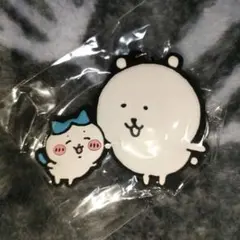 ナガノマーケットラバーキーホルダー　くま抱っこ(ハチワレ)