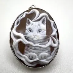 ジョパンニ ベントレスカ 作 シェルカメオ ペンダント プラチナ pt900 