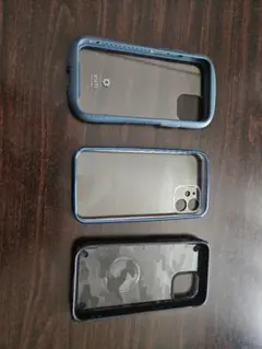 iPhone 12 mini ケース 透明・青・迷彩柄