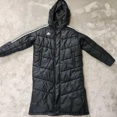 adidasベンチコート　160サイズ　ブラック