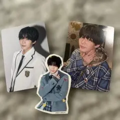 なにわ男子 長尾謙杜 HARD WORK トレカ、ステッカーセット