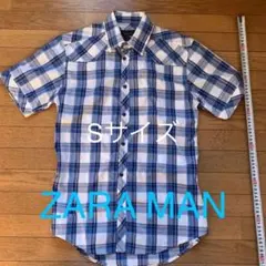 ZARA MAN  半袖シャツ チェックシャツSサイズ