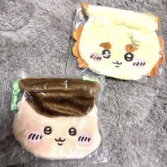 新品未開封　ちいかわ　おかお巾着① ガチャ　シーサー　くりまんじゅう　2点セット