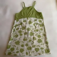 Sybilla 緑と白の花柄エプロン