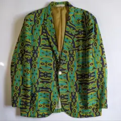 60s 70s ヴィンテージ 香港製 バティック テーラードジャケット 40