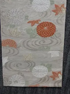 夏帯　花柄　繊細な生地