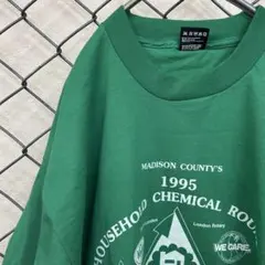 90sヴィンテージ シングルステッチ Tシャツ XL アメカジ古着 グリーン
