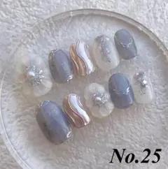No.25 ニュアンスネイルチップ　＊オーダーサイズ・カラー変更可能＊のサムネイル