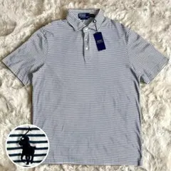 新品タグ付き✨ラルフローレン 裾ポニー 復刻QRコード ボーダー ポロシャツ M
