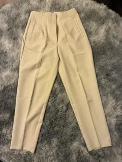 ZARA ザラ ハイウエストパンツ Mサイズ [アイボリー/ベージュ]