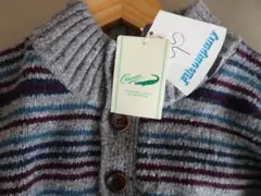 新品★未使用　クロコダイル　ニット　マルチカラーボーダー　Ｌ