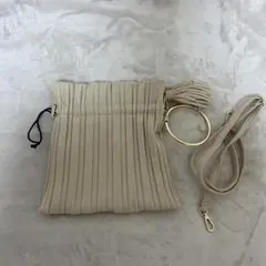 fifth プリーツ 巾着　ショルダーバッグ